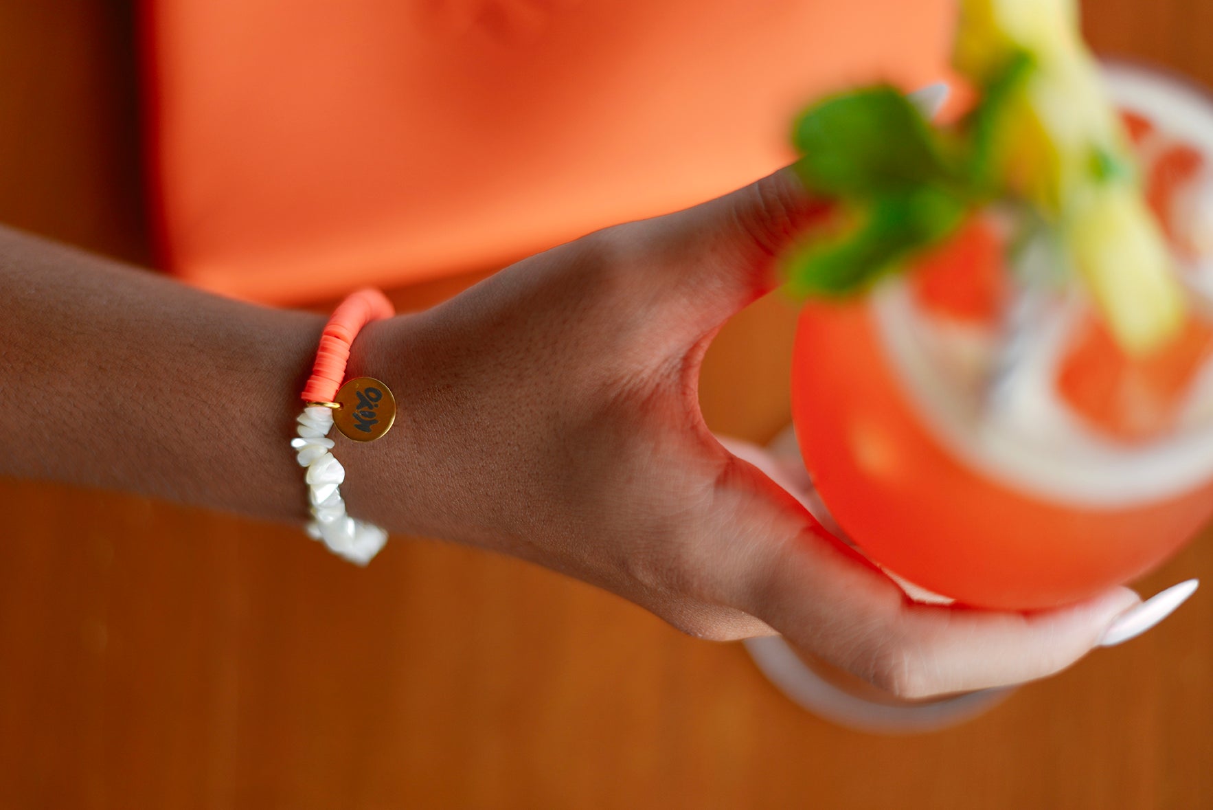 Neon Salmon Bracelet