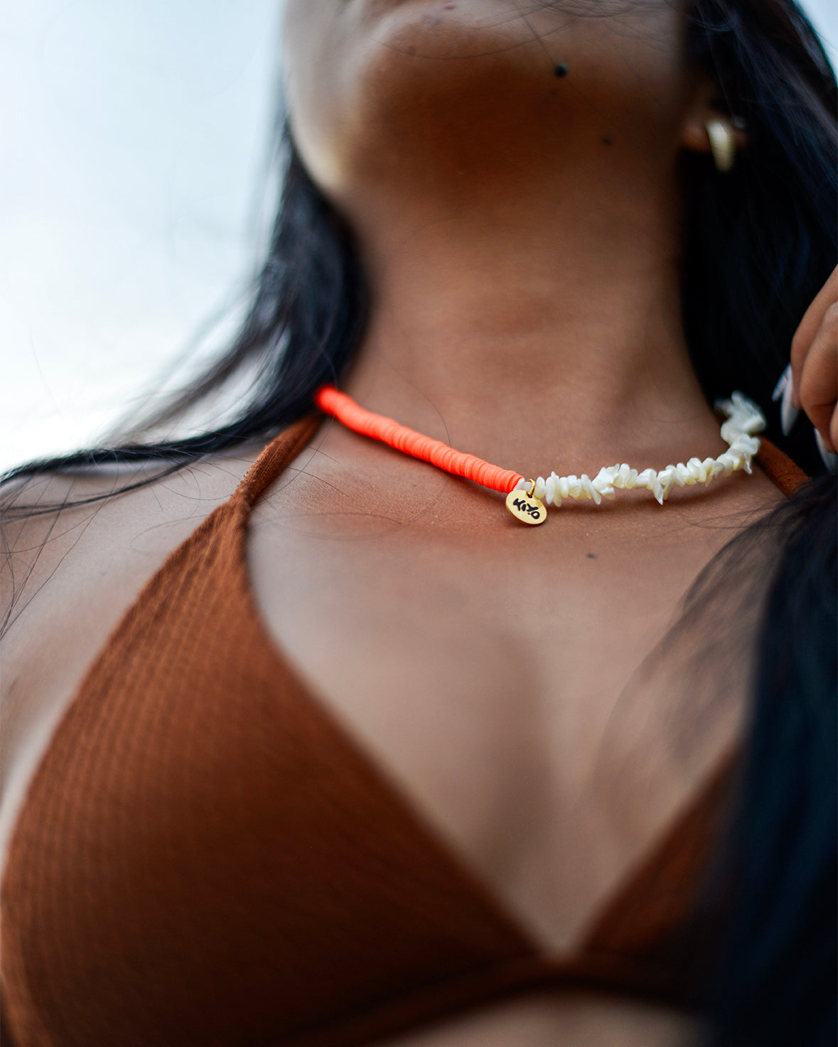 Neon Salmon Necklace