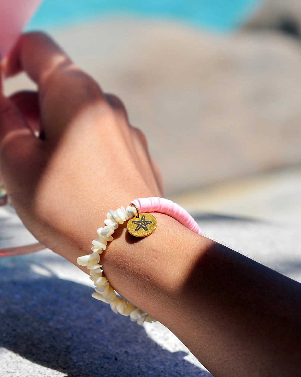 Neon Coral Bracelet