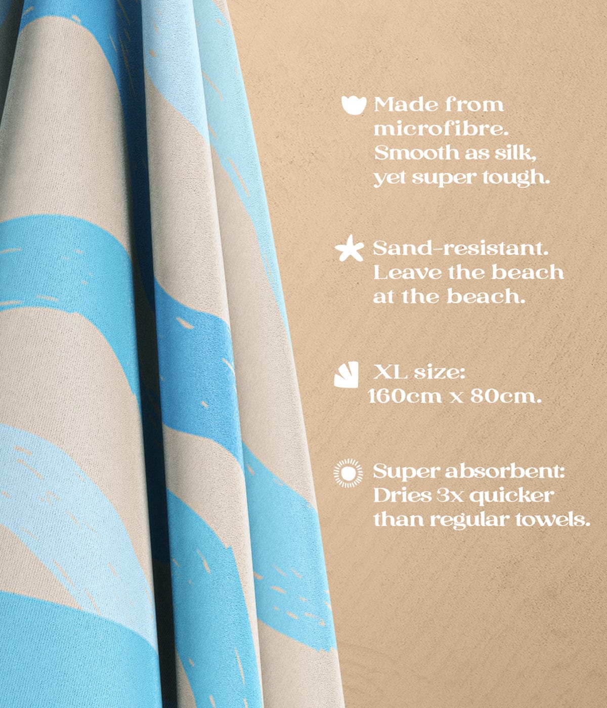 Kiyo Wave-line Beach Towel